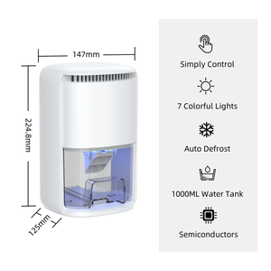 Accueil Mini <span class=keywords><strong>d</strong></span>éshumidificateur <span class=keywords><strong>d</strong></span>'air absorbant l'<span class=keywords><strong>humidité</strong></span> Portable 1000ml <span class=keywords><strong>électrique</strong></span> avec arrêt automatique ultra silencieux pour l'<span class=keywords><strong>humidité</strong></span> - Product Image 6