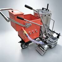 Machine de marquage routier par pulvérisation à froid avec tuyau de 10 m pour les lignes de zone de sécurité des campus scolaires