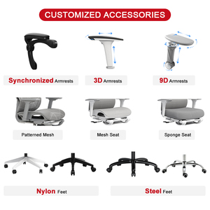 <span class=keywords><strong>Silla</strong></span> de <span class=keywords><strong>Oficina</strong></span> <span class=keywords><strong>Ergonómica</strong></span> Personalizada de Alta Resistencia de 200 kg, Giratoria, Ajustable, con Reposabrazos 9D y Reposapiés - Product Image 4