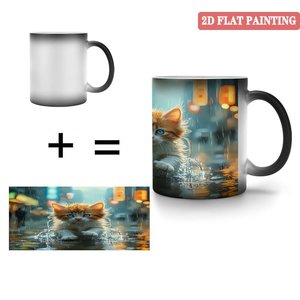 Quick Color Shift Heat <b>Mug</b> 11oz Frosted Black Ceramic Heat Sensitive Custom Print Cup - Product Image 4