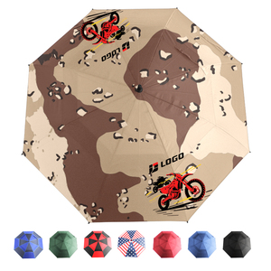Paraguas de golf personalizado con logotipo de 60 pulgadas, resistente, extragrande, a prueba de viento, con mango curvo antideslizante, para regalo empresarial o para golf. - Product Image 1