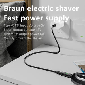 Adattatore caricabatterie per rasoio tipo C 12V per rasoi elettrici Braun serie 3 5 7 9 6, parti di ricambio per caricabatteria USB-C portatile - Product Image 4