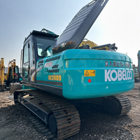 Excavatrice sur chenilles d'occasion Kobelco SK200-8, grande capacité pour travaux de terrassement, 20 tonnes, en bon état, à vendre