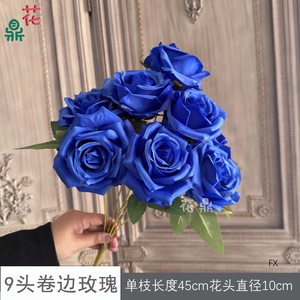 Bouquet de roses artificielles Fleurs en soie plastique Décoration de mariage Style moderne fait main - Product Image 4