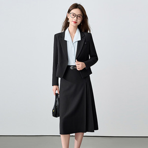 Women's Suit Set Midi Skirt Full Sleeve Polyester Anti-Wrinkle Office Lady Professional Formal Wear Commuting Teacher Outfit - Product Image 2