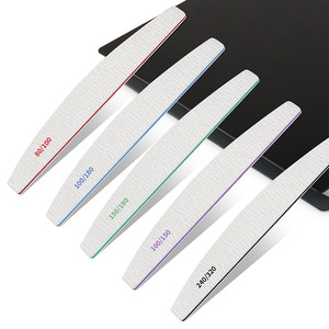 10pcs/pack High Quality zebra Nail File 80/80 Grit Reusable Double Sided Emery Board OEM Customized logo Nail Styling Tools Kit