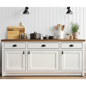 Modern High <b>Gloss</b> <b>White</b> <b>Sideboard</b> Display Cabinet 3-Door Wooden Side Cabinet - Product Image 3