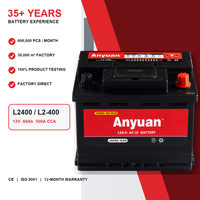 Batterie de voiture et camion L2400 12V 60Ah 500CCA sans entretien, au plomb pur, haute performance, pour SUV/Vans européens, OEM/ODM