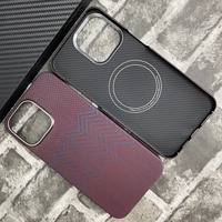 Coque de téléphone personnalisable en fibre de carbone ultra-fine, antichoc, de qualité militaire, pour 17 Air ProMax 16