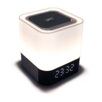 Groothandel Dimbaar Multi-Color Veranderende Touch Sensor Bedlampje Mp3 Speler Draadloze Nachtverlichting Wekker Draadloze Speaker