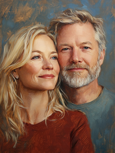 <span class=keywords><strong>Dipinto</strong></span> a mano realistico coppia personalizzata pittura a olio di famiglia tela ritratto olio su tela pittura a olio dalla foto - Product Image 5