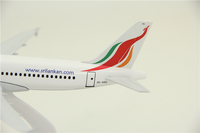 Tir réel 1/200 Détails élevés Srilankan Compagnie Artisanat avec roue 20cm A320 modèle avion artisanat