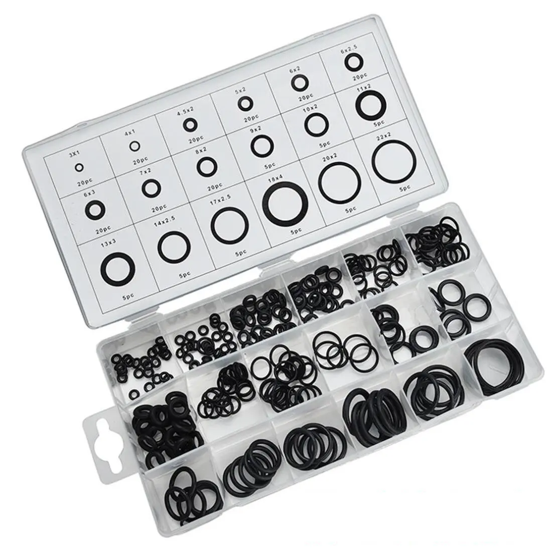 270 PCS Rubber O-Ring Assortment Set Sealing Gasket Washer Seal For Car Air Conditioner
