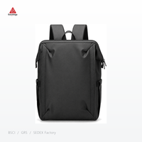 Sac à dos Oxford durable 20 à 35L pour affaires, voyages et école, couleur unie, bretelles à coussin d'air, fermeture éclair et fermoir