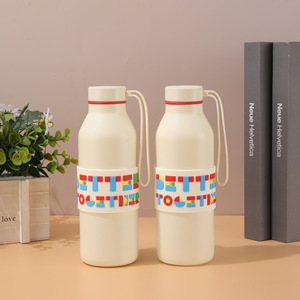 600ml Insulated Vacuum Flask With Silicone Rope And Sleeve Stainless Steel 316 Sports Water <b>Bottle</b> - Product Image 1