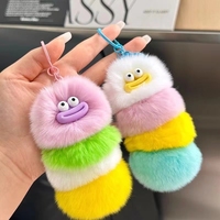 Porte-clés Pompons en fausse fourrure de lapin Followmee Rainbow Elf, breloques moelleuses pour sacs et voitures, accessoires vestimentaires