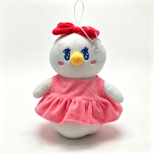 Muñeco de nieve de peluche personalizado con lazo rojo y vestido rosa, muñeco de nieve de invierno, muñeco de nieve de peluche para niña, lindo muñeco de nieve de peluche. - Product Image 2
