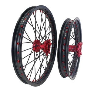 Juego Completo de Ruedas de Aleación de Aluminio CNC, Llanta Delantera y Trasera para <span class=keywords><strong>Honda</strong></span> CRF250R CRF450R Motocross Dirt Bike Enduro <span class=keywords><strong>Supermoto</strong></span> Todoterreno - Product Image 3