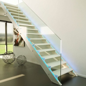 CBMMart Luxe Matériaux Mixtes Acier Verre Incurvé Designer Appartements Haut de Gamme <span class=keywords><strong>Escalier</strong></span> - Product Image 4