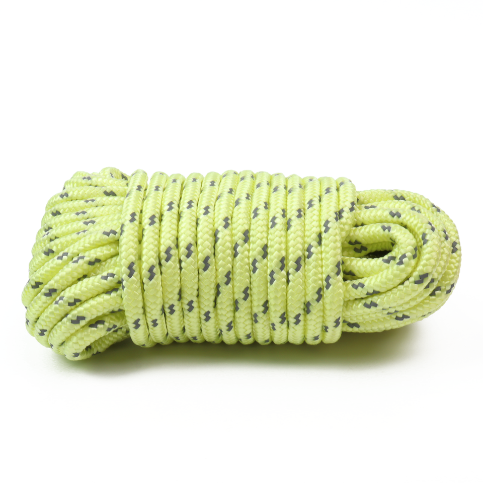 2mm - 20mm Reflective PP/PET Braided Rope for Outdoor Camping Tent Guy ...