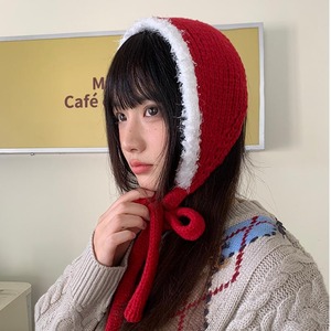 Calentadores de orejas de punto <span class=keywords><strong>con</strong></span> corbata <span class=keywords><strong>orejeras</strong></span> clima frío aislado estilo coreano al aire libre para niños mujeres sombrero de invierno - Product Image 4