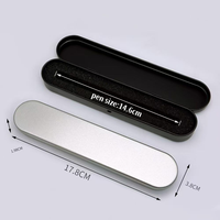 Caja metálica con tapa abatible para agujas de acné y puntos negros, tipo bolígrafo, con inserto de esponja, para escuela y oficina, en stock.