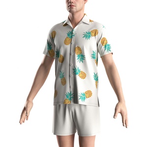 Camisa Hawaiana Blanca de Manga Corta con Estampado Floral para Hombre, Ideal para la Playa, en Oferta - Product Image 5