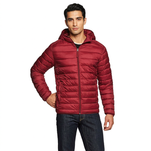 Custom Men's <b>Winter</b> Windbreaker Jacket Short Ripstop Down <b>Coat</b> with Warm Hoods Waterproof and Breathable <b>Thick</b> Puffer for Men - Product Image 1