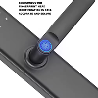 Serrure de porte intelligente sans fil WiFi avec empreinte digitale, mot de passe numérique, application Tuya, poignée électronique haute sécurité Volibel pour porte en bois