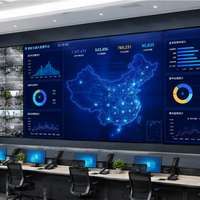Video Wall LCD de 55 Pulgadas con Bisel Ultra Delgado de 0.88mm, Pantalla de Empalme 3x3, 500cd/m, 4K, Antideslumbrante, Señalización Digital, Animación y Gráficos
