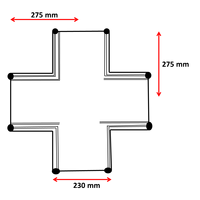 Haltère en caoutchouc naturel de haute qualité de marque Kinta, 230 mm (Type L/2), noir, pour applications industrielles, moulage à mouvement élevé