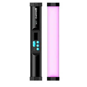 Triopo摄影rgb专业发光二极管视频rgb浴盆灯，带充电电池，带USB端口处理照明设备