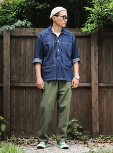 Divise da lavoro Vintage primaverili tasca Cargo Pullover allentato <span class=keywords><strong>camicia</strong></span> <span class=keywords><strong>blu</strong></span> Denim Jean Jacket for Men - Product Image 4