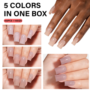 <span class=keywords><strong>Ongles</strong></span> en <span class=keywords><strong>gel</strong></span> souple à couverture complète, 5 couleurs dans une boîte, courts, carrés, à presser, réutilisables, pour <span class=keywords><strong>manucure</strong></span> DIY, vente en gros - Product Image 4
