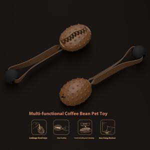 Balle de sagesse pour nettoyage dentaire TPR écologique Jouet à mâcher pour animaux de compagnie Résistant aux morsures de grains de café Simulation de corde de meulage - Product Image 5