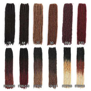 Extensiones de cabello sintético tipo rastas, pre-enlazadas, de 18 pulgadas, suaves, estilo gitano, 24 hebras/paquete, fibra premium resistente al calor, lisas, para crochet. - Product Image 2