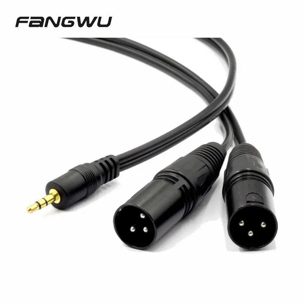 3 Pin XLR Female to AUX 6.35mm 1/4 inch Speaker Microphone Balanced Audio Cable