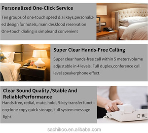 <span class=keywords><strong>Téléphone</strong></span> filaire Sachikoo de haute qualité avec LAN filaire, 0-10 boutons de mémoire, messagerie vocale pour les chambres d'hôtel de luxe, <span class=keywords><strong>téléphone</strong></span> <span class=keywords><strong>fixe</strong></span> - Product Image 4