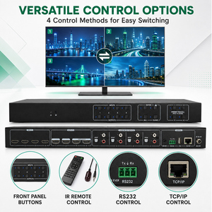 4x4 H DMI Matrix Switcher With EDID Management HDCP Processing Function 4K HDCP2.3 Compliant for Retail Store AV Display System - Product Image 3