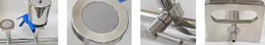 Collettore di Filtrazione a Solvente in Acciaio Inox a 3 Vie per Filtrazione Sottovuoto - Product Image 3