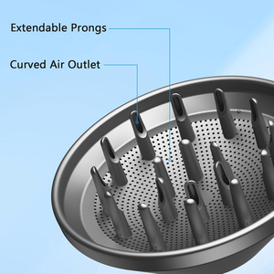 Sèche-<span class=keywords><strong>cheveux</strong></span> ionique professionnel à courant continu avec diffuseur pour <span class=keywords><strong>cheveux</strong></span> <span class=keywords><strong>bouclés</strong></span> - Buse concentrateur magnétique anti-frisottis pour usage hôtelier - Product Image 4