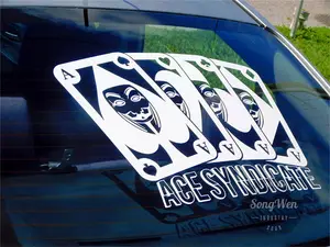 Waterdichte UV-Bestendige Voorruit Auto Stickers Vinyl Gestanst Autoruit Stickers Op Maat Gemaakte Luxe 3 D Auto Stickers