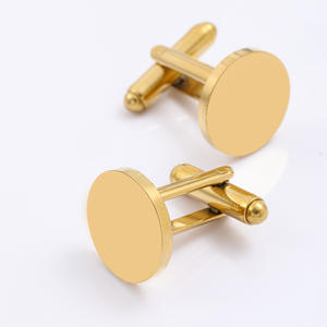 Boutons de manchette personnalisés de haute qualité, nouveaux boutons de manchette carrés en métal vierge pour hommes, en acier inoxydable - Product Image 4