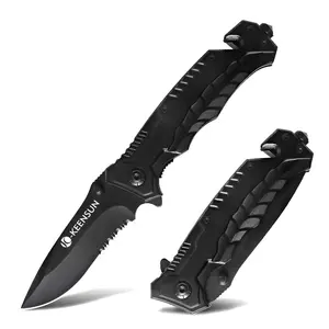 Neues Trend ing Titanium Handle Folding Survival Jagdmesser Taschen messer Bush craft Messer