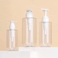 Bouteille pompe en PET givré personnalisée avec logo, 200 ml, 300 ml, 500 ml, pour emballage de savon liquide et de shampoing, vente en gros