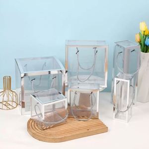 Boîte cadeau carrée transparente en PVC pour fêtes, en forme de lingot d'or, de haute qualité, vente en gros, offre spéciale - Product Image 4