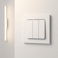 Interruptor de Pared Elendax Estándar Europeo de 2 Botones y 1 Vía, 10A, para Instalaciones Eléctricas Domésticas