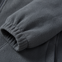 Vente en gros de veste polaire double face avec logo personnalisé pour hommes et femmes manteau thermique épais en flanelle avec fermeture éclair