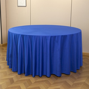 Custom Royal Blue Scuba <b>Tablecloth</b> Wrinkle Resistant Table Cloth For Hotel Banquet Event Supply - Product Image 1