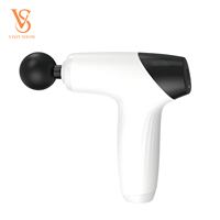 Mini pistolet de massage avec 4 têtes de massage interchangeables, puissant masseur musculaire pour la relaxation, machine de massage par percussion des tissus profonds